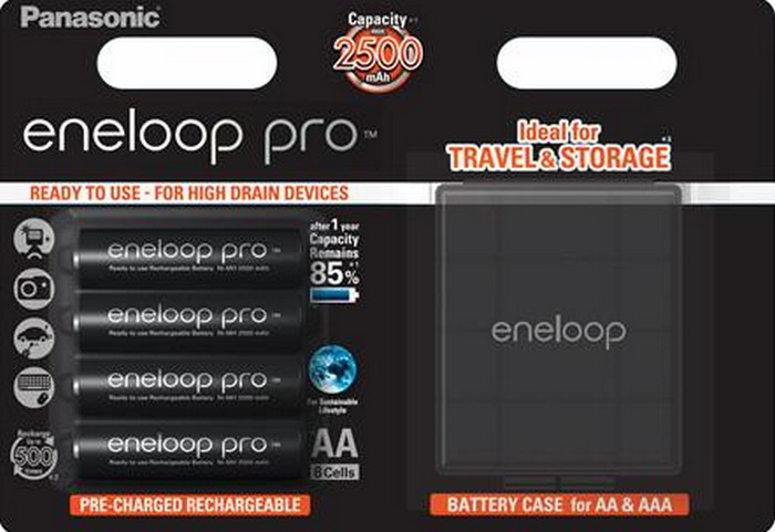 Аккумулятор Panasonic Eneloop Pro AA 2500 mAh 4BP+Case