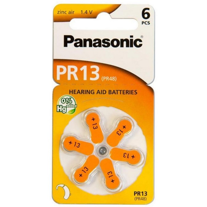 Батарейка Panasonic PR-13 BLI 6