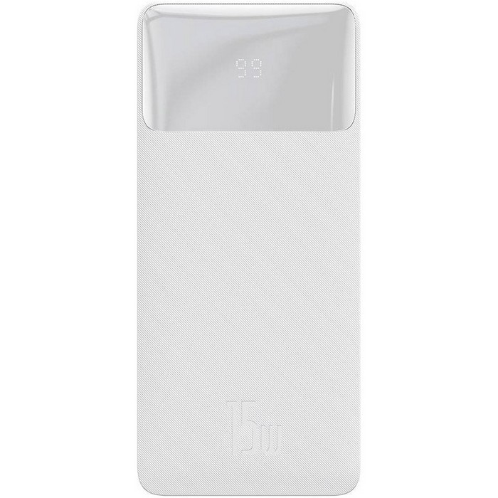 Повербанк BASEUS Bipow Digital Display Powerbank 15W 30000mAh White (PPDML-K02)