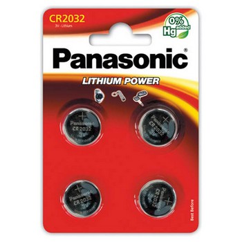 Батарейка Panasonic CR-2032 bat(3B) Lithium 4шт (CR-2032EL/4B)