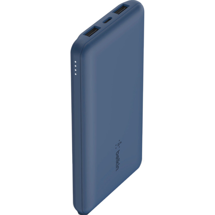 Акумулятор портативний літій-іонний Power Bank Belkin 10000мА·год 15Вт, 2хUSB-A/USB-C, блакитний