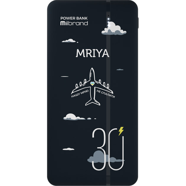 Зовнішній акумулятор (павербанк) Mibrand MRIYA 30000MAH 20W BLACK (MI30K/Mriya)